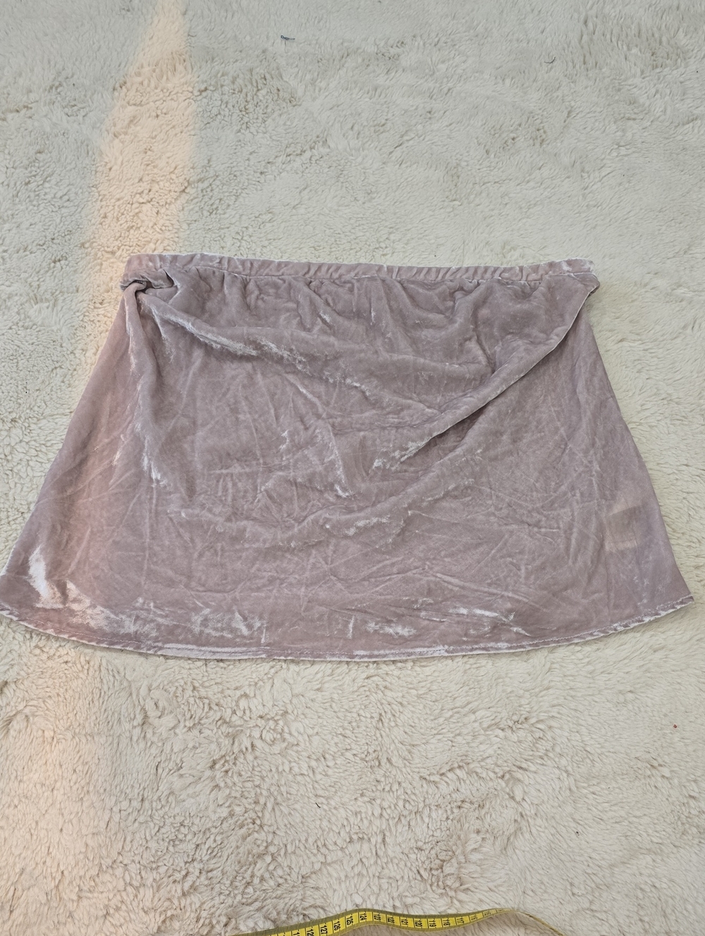 Anthropologie Velvet Wrap Mini Skirt in Dusty Mauve